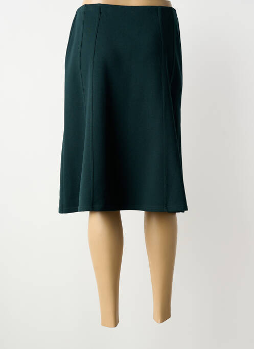 Jupe mi-longue coupe droite vert GEVANA femme
