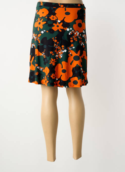 Jupe mi-longue coupe droite vert PRINCESSE NOMADE femme