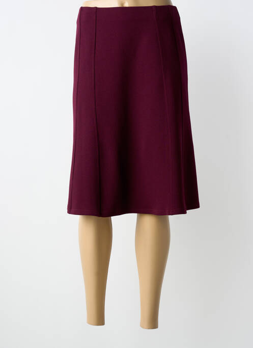 Jupe mi-longue coupe droite violet GEVANA femme