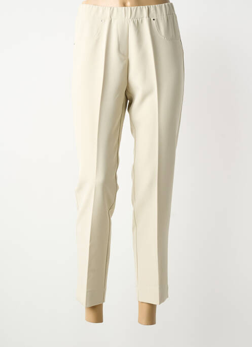 Pantalon 7/8 stretch taille normale beige TELMAIL femme