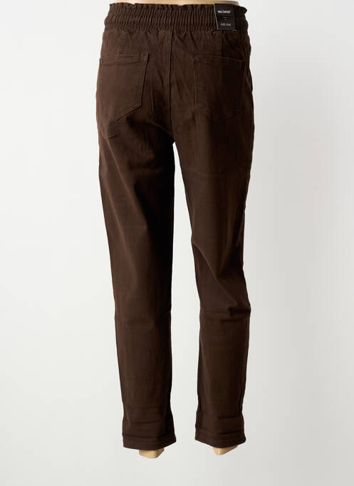 Pantalon 7/8 stretch taille normale marron NINA CARTER femme