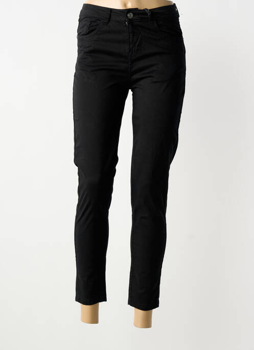 Pantalon 7/8 stretch taille normale noir DEELUXE femme