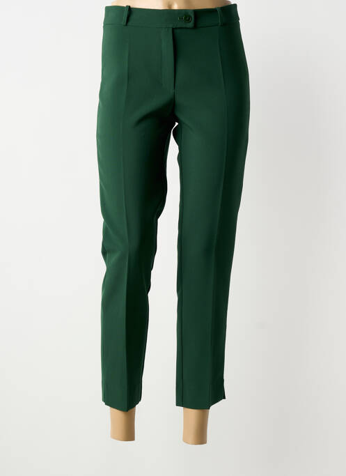 Pantalon 7/8 stretch taille normale vert fonce HIPPOCAMPE femme