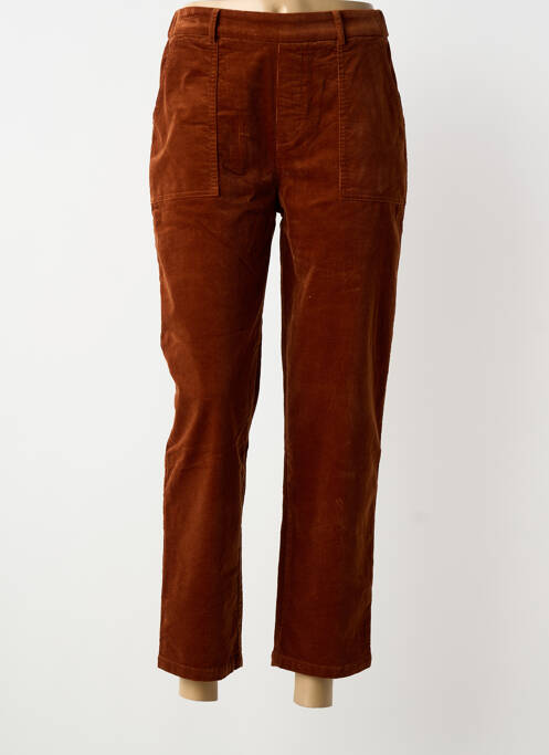 Pantalon droit stretch taille normale marron DEELUXE femme