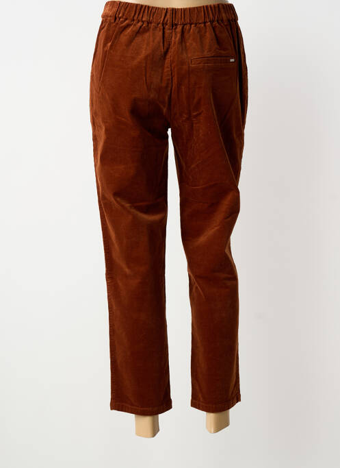 Pantalon droit stretch taille normale marron DEELUXE femme