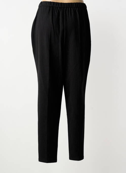 Pantalon droit stretch taille normale noir GEVANA femme