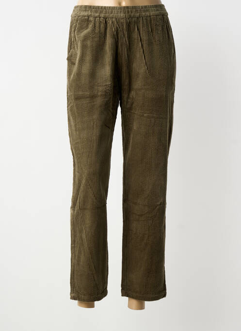 Pantalon droit taille élastique taille normale vert DEELUXE femme