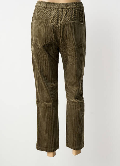 Pantalon droit taille élastique taille normale vert DEELUXE femme