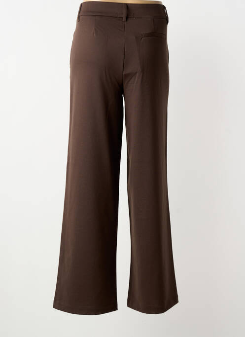 Pantalon large fermeture zippée sous rabat boutonné taille normale marron SOYACONCEPT femme