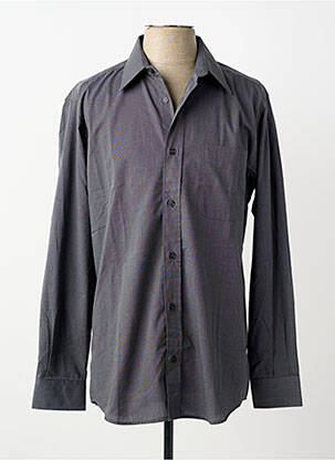 Chemise manches longues coupe cintrée gris BELLONI homme