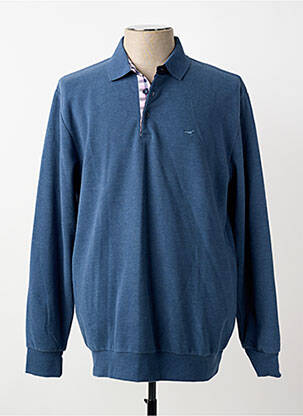 Sweat-shirt stretch manches longues bleu STIL PARK homme