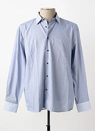 Chemise manches longues poches bleu CAP 10 TEN homme