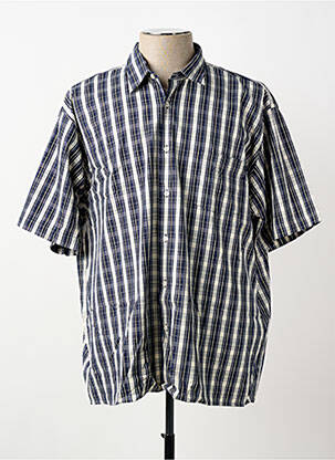 Chemise manches courtes poches bleu KIDUR homme