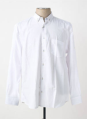 Chemise manches longues coupe droite blanc CAP 10 TEN homme