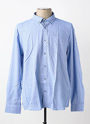 Chemise manches longues coupe cintrée bleu CAPTEN homme