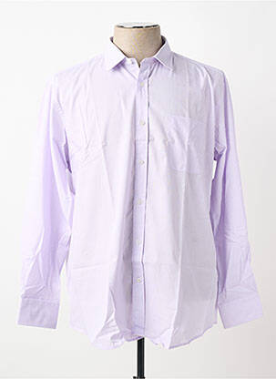 Chemise manches longues coupe cintrée violet BELLONI homme