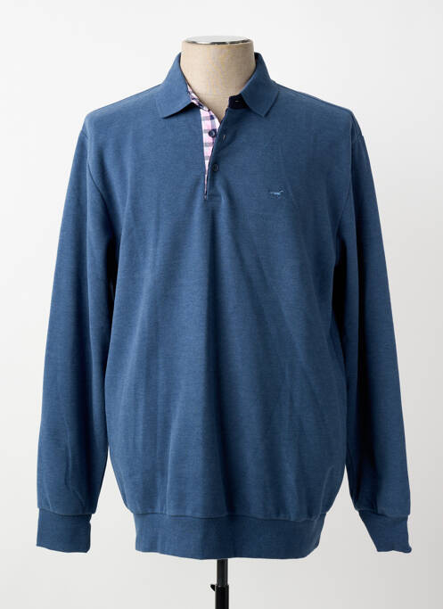 Sweat-shirt stretch manches longues bleu STIL PARK homme