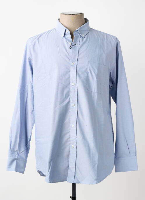 Chemise manches longues coupe droite bleu BELLONI homme