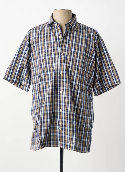Chemise manches courtes poches bleu KIDUR homme