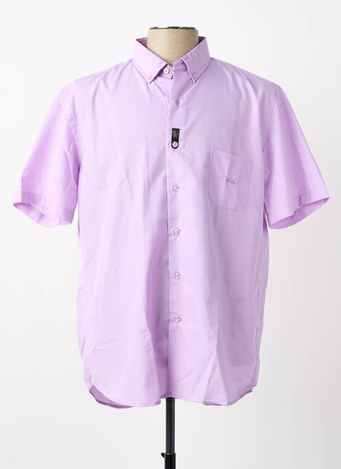 Chemise manches courtes poches violet DARIO BELTRAN homme