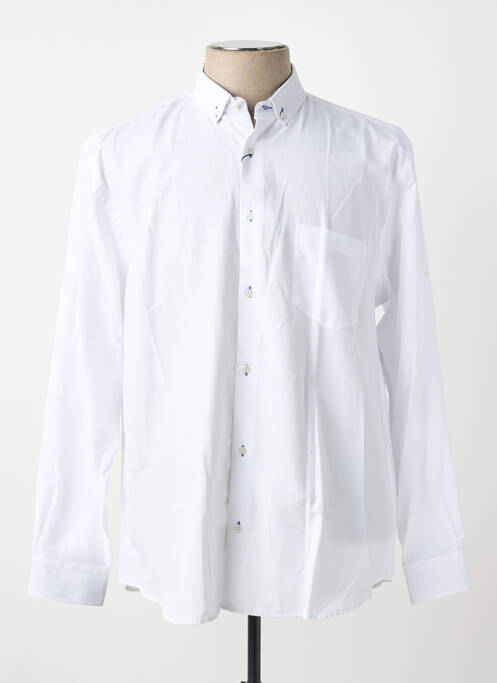 Chemise manches longues coupe droite blanc CAP 10 TEN homme