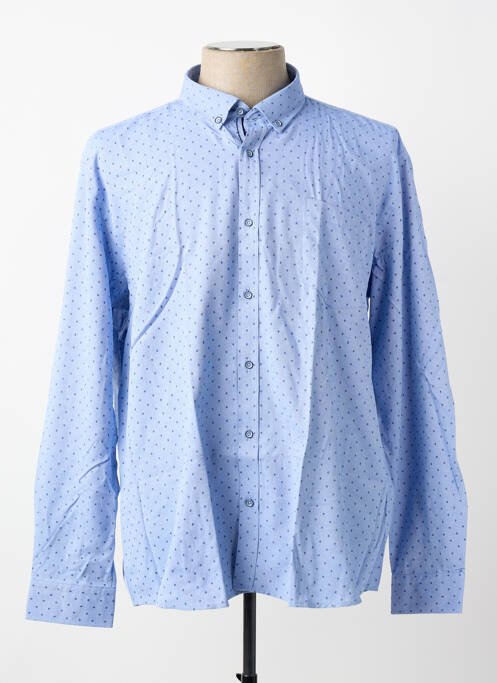 Chemise manches longues coupe cintrée bleu CAPTEN homme