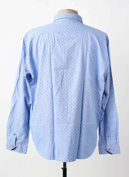 Chemise manches longues coupe cintrée bleu CAPTEN homme