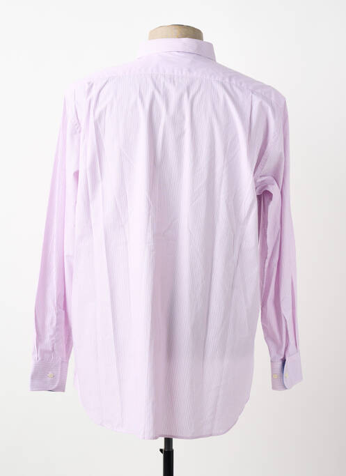 Chemise manches longues imprimé rayures rose BELLONI homme