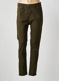 Jeans coupe slim stretch taille normale vert B.S JEANS femme