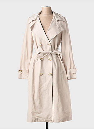 Trench tissage popeline sans capuche beige NINATI femme