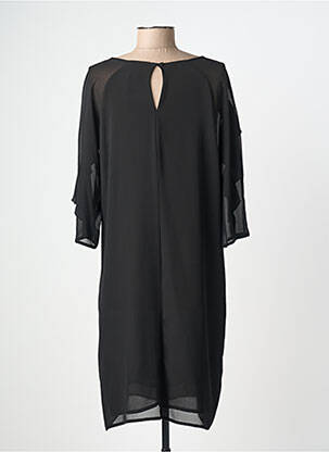 Robe mi-longue coupe fluide manches 3/4 noir ZEPELINE femme