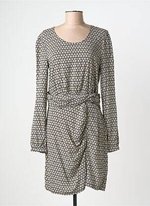 Robe courte manches longues manches longues noir ACOTÉ femme