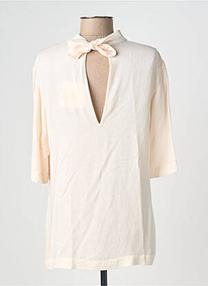 Blouse fermeture boutonnée au dos manches 3/4 rose TINSELS femme
