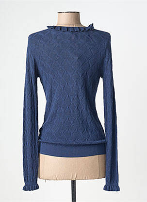 Pull col v manches longues bleu I.CODE (By IKKS) femme