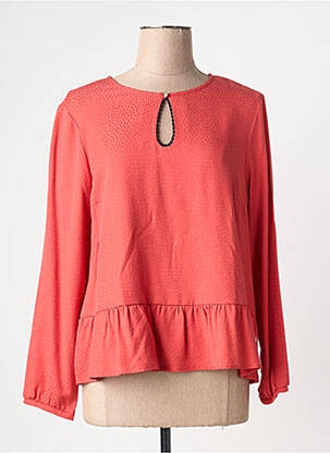 Blouse col rond manches longues rouge I.CODE (By IKKS) femme
