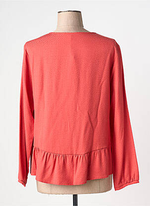 Blouse col rond manches longues rouge I.CODE (By IKKS) femme