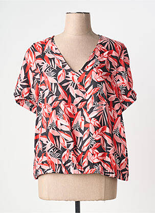 Blouse imprimé fleurs manches courtes rose I.CODE (By IKKS) femme