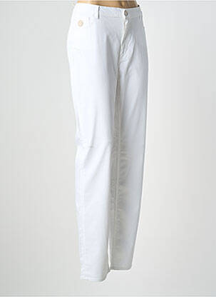 Jeans coupe slim stretch taille normale blanc TRUSSARDI JEANS femme