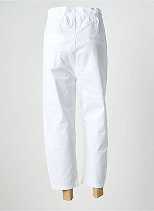 Pantalon 7/8 tissage popeline taille normale blanc PAN femme