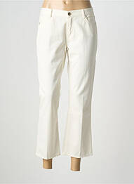 Pantalon 7/8 tissage popeline taille normale beige TRUSSARDI JEANS femme