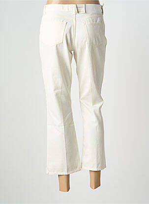 Pantalon 7/8 tissage popeline taille normale beige TRUSSARDI JEANS femme