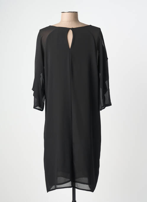 Robe mi-longue coupe fluide manches 3/4 noir ZEPELINE femme