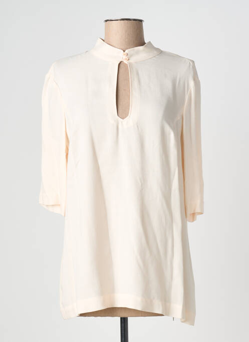 Blouse fermeture boutonnée au dos manches 3/4 rose TINSELS femme