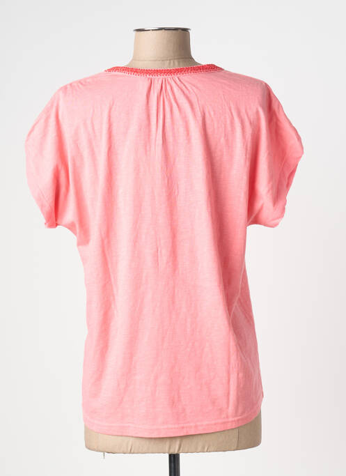 T-shirt coupe droite manches courtes rose INDI & COLD femme