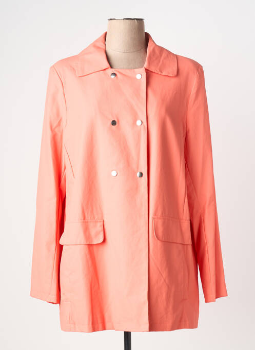 Imperméable finition intérieure doublure satiné sans capuche orange INDI & COLD femme