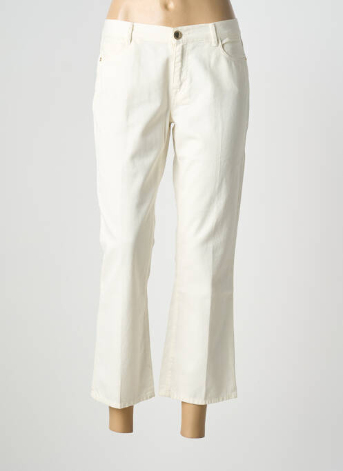 Pantalon 7/8 tissage popeline taille normale beige TRUSSARDI JEANS femme