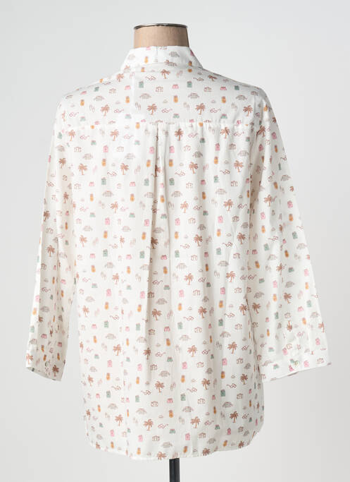 Chemisier imprimé fantaisie manches 3/4 beige LE BOUDOIR D'EDOUARD femme