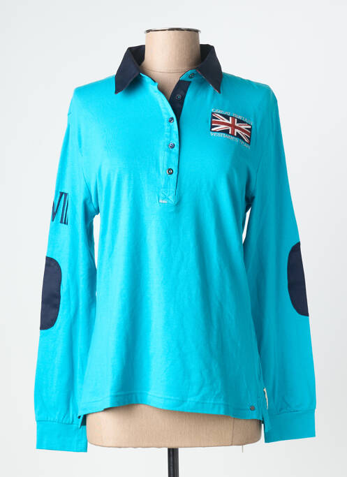 Polo bleu VESTIAIRES PRINCIPAUTE CANNOISE femme