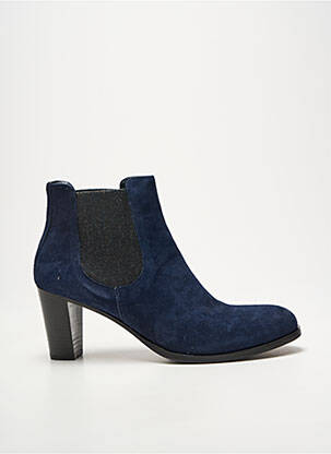 Bottines/boots nubuck talon de 7 à 9cm bleu NIMAL femme