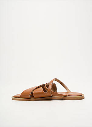 Mules/sabots chiquet talon plat jusqu'à 3cm marron VANESSA WU femme